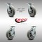 Service Caster 8 Inch SS Thermoplastic Caster Set with Roller Bearing 2 Swivel Lock 2 Brake SCC SCC-SS30S820-TPRRD-BSL-2-TLB-2 - alternate 3